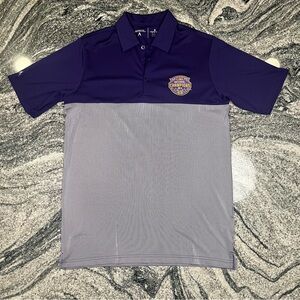 LSU Tigers Polo Golf Shirt 2019 National Champions Football Purple Mens Small